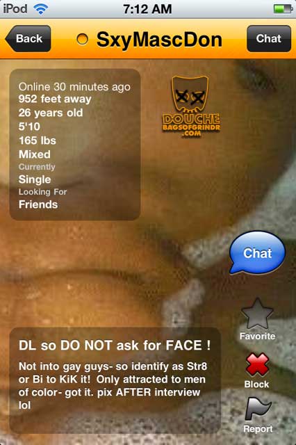 requirements-douche lots of requirements for THIS grindr DOUCHE