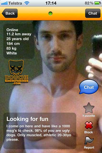 exactly-a-douche THis is about as douchey as a grindr douche can be!