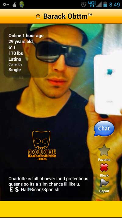 pretentious grindr douche